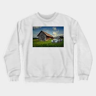 Old Chevy Pickup and Barn Crewneck Sweatshirt